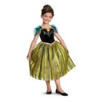 Disguise Disney’s Frozen Anna Coronation Gown Deluxe Girls Costume, Medium/7-8