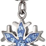 Disney Girls’ “Frozen” Stainless Steel Crystal Snowflake Dangle Bead Charm