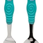 Zak! Designs Easy Grip Flatware, Children’s Spoon and Fork with Elsa & Anna from Frozen, BPA-free Plastic and Stainless Steel