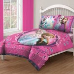 Disney Frozen Nordic Florals Comforter Set with Fitted Sheet, Full