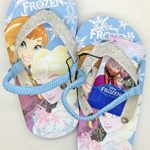 Disney Frozen Elsa & Anna Baby Blue Flip Flops (Large 9-10)