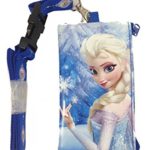 Disney Frozen Elsa and Anna Lanyard Coin Purse Wallet / Id BAG (Blue)
