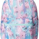 Disney Little Girls Frozen Elsa Print Backpack, Blue, One Size
