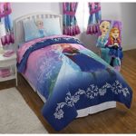 NEW! Disney Frozen Twin Size Nordic Frost Bedding Set Made of 100% Polyester with Reversible Comforter, Flat Sheet, Fitted Sheet and Pillowcase