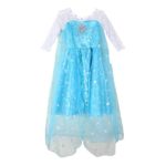 FE11 Disney Frozen Inspired Lace Elsa Costume Dress Girl Cosplay Party 3T-12 (7/8-130cm)
