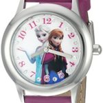 Disney Infinity Kids’ W002503 Frozen 
Elsa & Anna Analog Display Analog Quartz Purple Watch