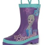 Disney Frozen Girls Anna and Elsa Pink Rain Boots ( Toddler / Little Kids)