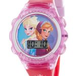 Disney Frozen LCD Digital Wrist Watch Pink for Girls Queen Elsa and Princess Anna FNFKD013