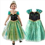 Anna Costume Disney Frozen Inspired Coronation Dress Girls Kid Halloween 3T-14 (3T/4T (100cm))