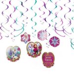 Disney Frozen Foil Swirl Birthday Party Decoration (12 Pack), Multi Color, .