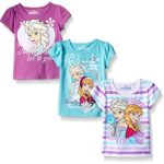 Disney Girls’ 3 Pack Frozen T-Shirts