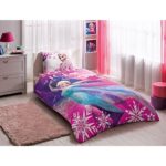 New Licensed 100% Cotton Disney Frozen Elsa Duvet Cover Set Twin Size / Disney Frozen Elsa Single Duvet Cover Set / Frozen Elsa Bedding Set 3 PCS