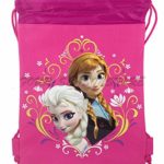 New Disney Frozen Queen Elsa Drawstring String Backpack School Sport Gym Tote Bag!- Pink