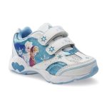 Disney Frozen Toddler Elsa Anna Sneakers Light-Up Lights Athletic Kids Shoes Blue White