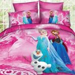 Children’s Bedding Princess Elsa Anna Frozen Bedding Set, Queen, 4-Piece