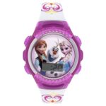 Disney Kids’ FNFKD013 Frozen Elsa and Anna Digital Display Quartz Pink Watch in an Ornament Gift Bulb