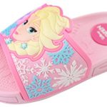 Disney Frozen Elsa Face Girls Pink Summer Slippers Slide Sandals (Toddler/Youth)