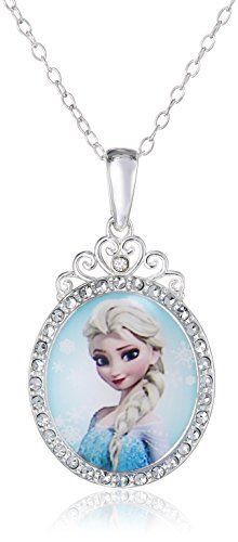 Disney Frozen Girls’ Sterling Silver Elsa Let It Go Crystal Pendant ...