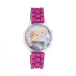 Disney Girls Frozen Anna and Elsa Light Up Snow-Globe Digital Pink Watch FZN3650