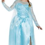 Disguise Disney’s Frozen Elsa Snow Queen Gown Classic Girls Costume, Medium/7-8