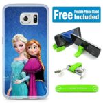 [Ashley Cases] TPU Skin Cover Case for Samsung Galaxy Note 5 with Flexible Phone Stand – Disney Frozen Elsa Anna