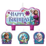 Disney Frozen Birthday Candle Set Assorted Size Party Decoration, Multi Color (2 Pack)
