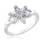 Enchanted Disney Diamond Frozen Snowflake Ring 1/6ctw