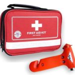 Always Prepared First Aid Medical Kit in Red Fabric Bag with Reflective Strip (100 Pieces)