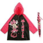 Disney Little Girls Frozen or Minnie Mouse Slicker and Umbrella Rainwear Set, Age 2-7