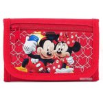 Disney Mickey Mouse Authentic Licensed Trifold Wallet (Red)