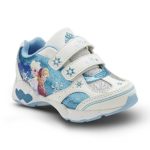 Disney Frozen Toddler Girl’s Light Up White/Blue Sneaker Size 11