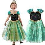 FAC1 Anna Coronation Dress Disney Frozen Inspired Girl Costume Kids Size 2T-10 USA