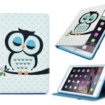 iBerry Slim PU Leather Stand Flip Case with Auto Sleep/Wake Function for iPad Mini 1/2/3 – Cute Sleeping Owl/Blue