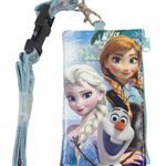 Disney Frozen Elsa Lanyard Id Ticket Iphone Key Chain Badge Holder Wallet- Baby Blue
