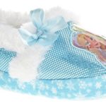 Disney Girl’s Anna and Elsa Aline Slippers (11-12 M US Little Kid, Blue/White)