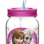 Zak Designs Disney Frozen 19 oz. Canning Jar Tumbler, Elsa & Anna