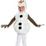 Disguise Baby’s Disney Frozen Olaf Deluxe Toddler Costume,White,Toddler S (2T)