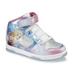 Disney Girl’s Frozen High-top Sneaker, Pink/blue/silver