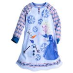 Disney Frozen Long Sleeve Nightshirt for Girls Blue