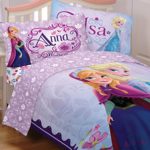 Disney’s Frozen Princess Anna & Elsa Full Comforter & Sheet Set T (5 Piece Bed In A Bag) by Disney