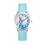 Disney Girls’ Snow Queen Elsa Stainless Steel Light Blue Tween Watch