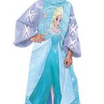 Disneys Frozen Elsa Comfy Throw Character Blanket with Sleeves