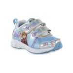 Disney Baby Toddler Girl Frozen Blue and Silver Sneaker, Size 9