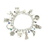 Outlander Brand Disney Frozen Premium Quality Multi Charm Lobster Clasp Bracelet w/Gift Box