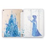 Wonder Wild Hard Case Apple iPad 5th 6th Generation Mini 1 2 3 4 Air 2 Watercolor Tablet Pro 10.5 12.9 2018 2017 9.7 inch Frozen Cover Navy Blue Cartoon Girly Kids Smart Shell Anna Sisters Elsa Disney