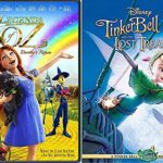 New Adventures Tinker Bell Disney Movie Tinkerbell and the Lost Treasure + Legends of Oz Dorothy’s Return Animated Set DVD