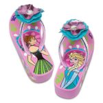 Disney Store Frozen Anna and Elsa Platform Flip Flops for Girls (13/1)