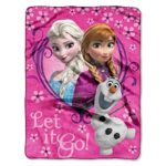 Disney Frozen Springtime Let It Go! Silk Touch Plush Throw – 46″ by 60″
