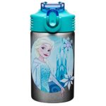 Zak Designs FZNR-S730 Disney Frozen Stainless Steel Reuseable Water Bottle, 15.5. oz, Girl SS