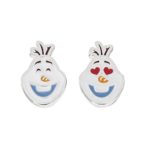 Disney Frozen Jewelry for Women and Girls, Silver Plated Olaf Mix and Match Stud Earrings